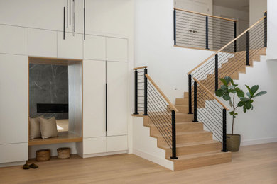 Example of a minimalist staircase design in San Francisco