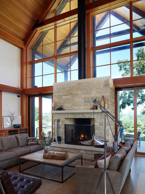 Fireplace Window Home Design Ideas, Pictures, Remodel and Decor