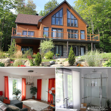 Custom Panoramic View, A-Frame Chalet by Drummond House Plans