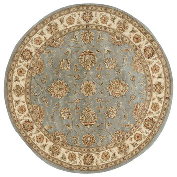 Nourison 2000 8' x Round Blue Traditional Indoor Area Rug