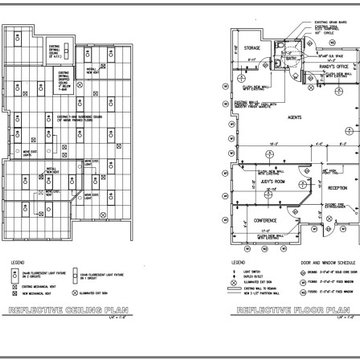 Corporate Office (Exotic Travel) Floor Plan & Reflective Ceiling Plan