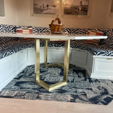 Brass Dining Table Legs ,28" X 20" Bracket Legs, Height 25” To 30" Set(2)