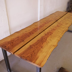 River Reclaimed Curly Sinker Pine Table - Dining Tables