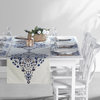 Kerala Printed Cotton Table Runner and Placemats, Kerala Blue