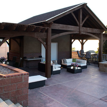 Timber Frame Pool House Pavilion & Pergolas