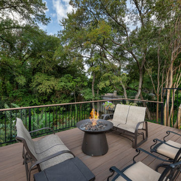Custom Creekside Deck & Poolside Outdoor Living Remodel
