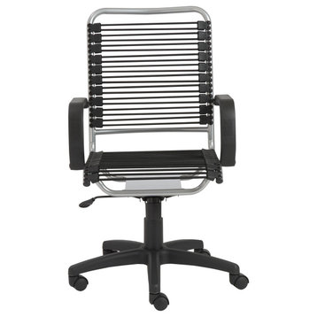 Bradley Bungie Office Chair, Black/Aluminum