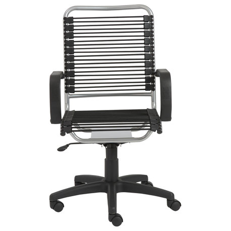 Bradley Bungie Office Chair, Black/Aluminum