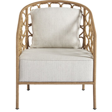 Coastal Living Pebble Accent Chair, Rattan, Dover Natural