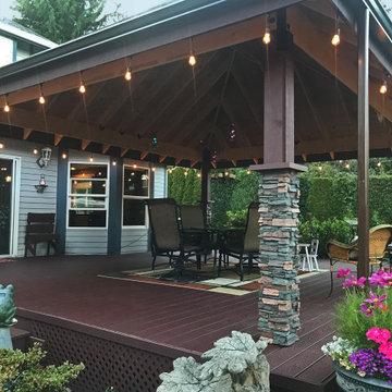 Patio Designs with Faux Stone Columns