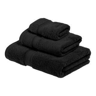 Shop Luxor 100% Egyptian Cotton 6 Piece Towel Set Charcoal, Bath Towels