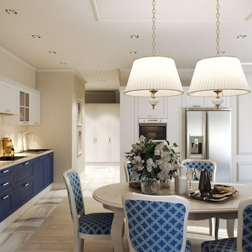 Classic Kitchen Design. 3D Rendering Project