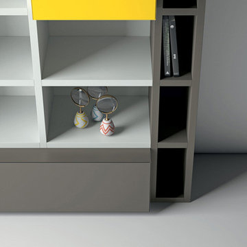 Modern Italian wardrobs, walk-in closets, libraries & wall units.
