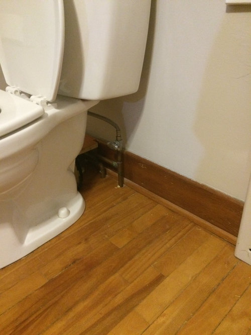 Hiding above floor plumbing