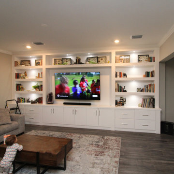Custom Built-In Entertainment Center - Floor to Ceiling, Wall to Wall
