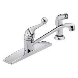 Delta Classic Single Handle Kitchen Faucet with Spray - Kitchen Faucets