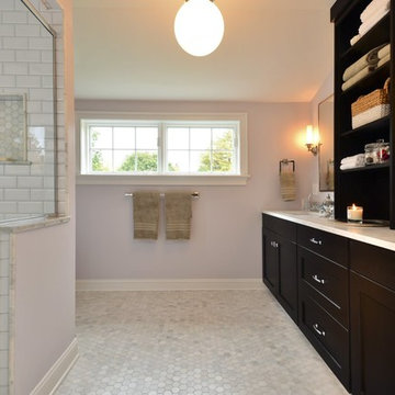 Master Bathroom with Dark Cabinets