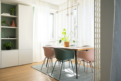 Photo of a medium sized contemporary dining room in Milan.