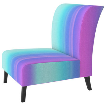 Blue and Purple Striped Pattern Chair, Slipper Chair
