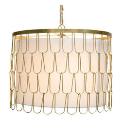 Worlds Away Rivers Gold Leafed Wire Pendant - Products