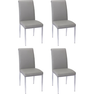 Rolled Back Side Chair (Set of 4) - Gray