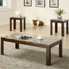 Coaster 3PC Occasional Table Set in Brown Wood 700395