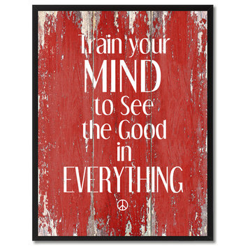 Train Your Mind  Inspirational, Canvas, Picture Frame, 28"X37"