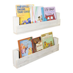 Nursery Bookshelves, Set of 2, Whitewash