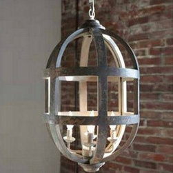 LARGE MANGO WOOD PENDANT LIGHT - Products
