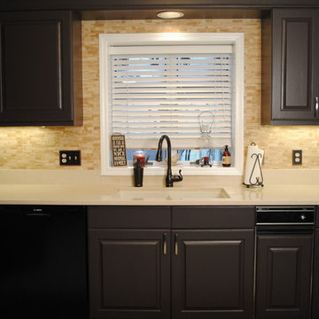 Golden Oak to Espresso Brown Cabinet