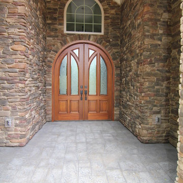 Luxury One Story Home front doors