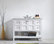 Florence 48" Single Bathroom Vanity in White with White Carrara Marble Top