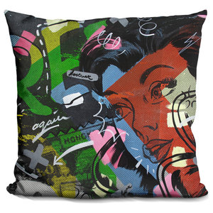 LiLiPiThree Women Playing Musical Decorative Accent Throw Pillow