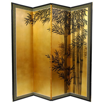 5 1/2' Tall Gold Leaf Bamboo Room Divider