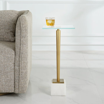 Contemporary Traditional 25" Gold Accent Furniture