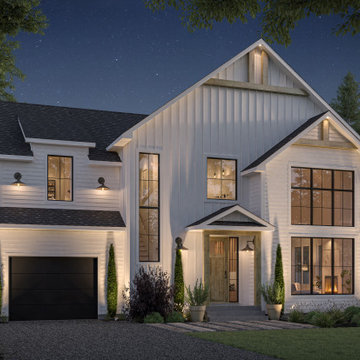 Modern Farmhouse Home Plan STROM 2 (#3896-v1)