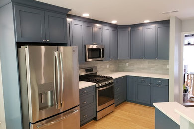 Photo of a transitional kitchen in Raleigh.