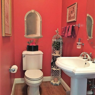 Mounting a soap dispenser in a small powder room