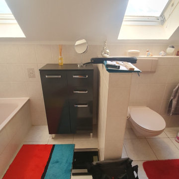 Wanne + Dusche | mit Raumteiler als Apoauszug
