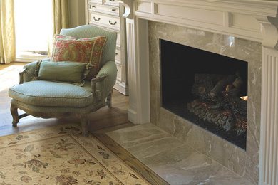 Inspiration for a timeless living room remodel in Other