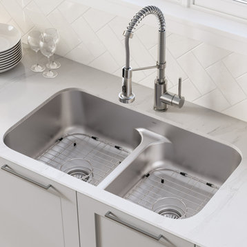 Premier 32" Undermount Stainless Steel 2-Bowl 16 gauge Kitchen Sink 50/50 split