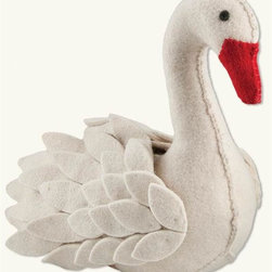 Odette Felted Swan Doorstop - Decorative Objects And Figurines