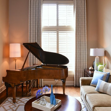 Transitional Living Room in Frisco, TX