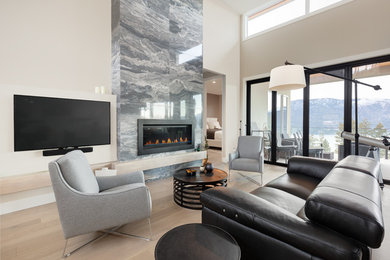 Family room - contemporary family room idea in Vancouver
