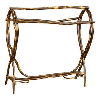 Rustic Log Quilt Rack Hickory Log Quilt Stand - Rustic - Blanket And Quilt Racks - by ...