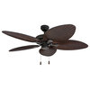 Prominence Home Boca Grande 52 Inch  Tropical Ceiling Fan with Remote, Bronze