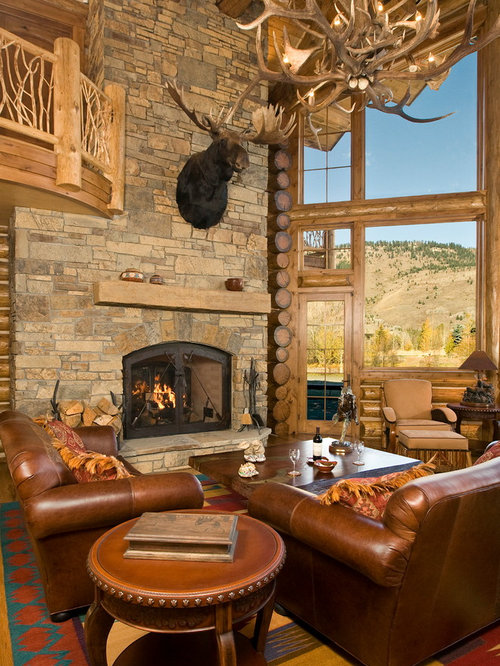 Cabin Fireplace | Houzz