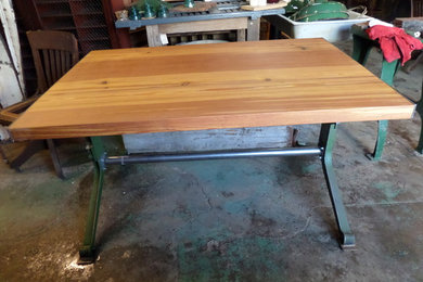 Desk with Industrial Base