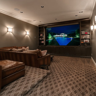 Example of a country home theater design in Oklahoma City