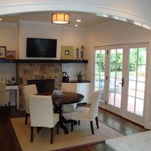 Keeping room with fireplace